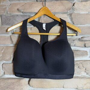 Under Armour HeatGear Sports Bra 38DD / 100E Black High Impact Compression